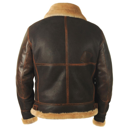 Blouson en cuir façon aviateur Johnny F.