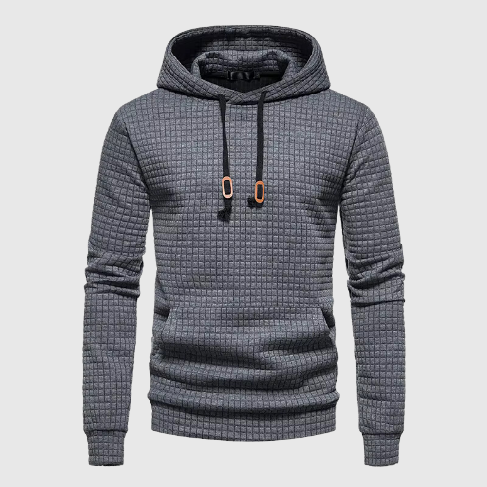 Sweat à capuche quadrillé en coton Homme Malvin | 1+1 GRATUIT