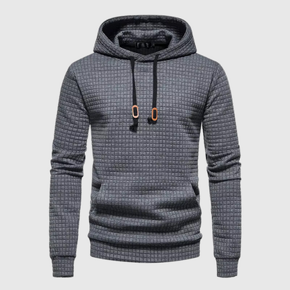 Sweat à capuche quadrillé en coton Homme Malvin | 1+1 GRATUIT