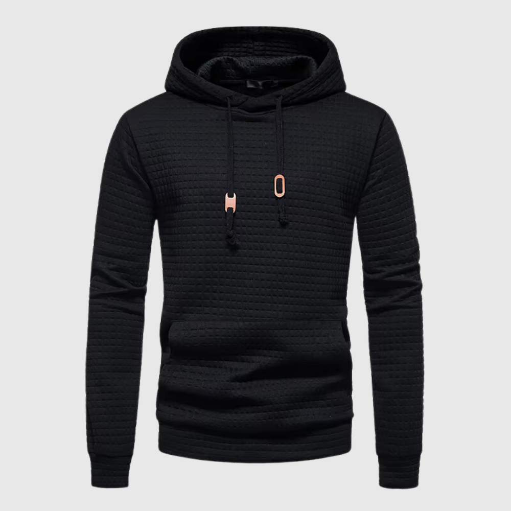 Sweat à capuche quadrillé en coton Homme Malvin | 1+1 GRATUIT