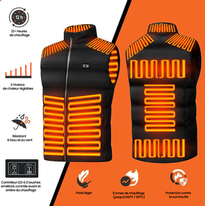 Veste thermique chauffante intelligente unisexe WarmVest