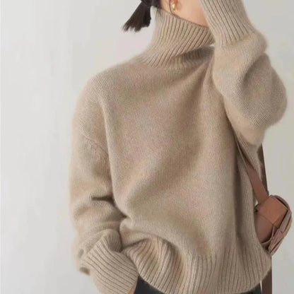 Pull à col roulé tricoté et doux WarmSweet (3 teintes au choix)