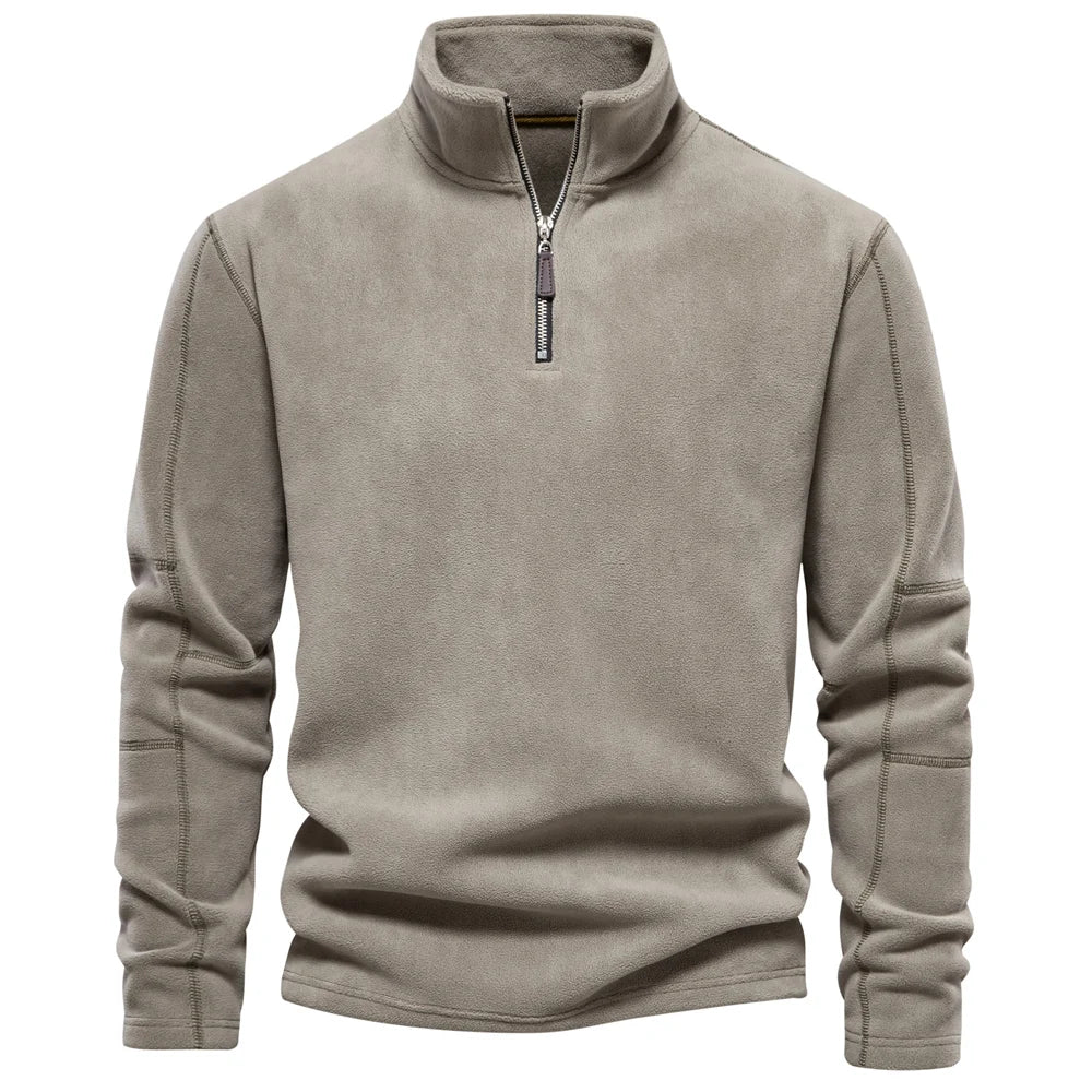 Pull polaire hiver col zippé Homme Vatanen (7 couleurs)