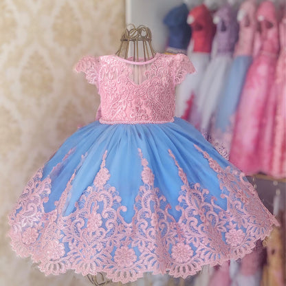 Robe Princesse Élégante pour Filles – Vintage avec Broderie