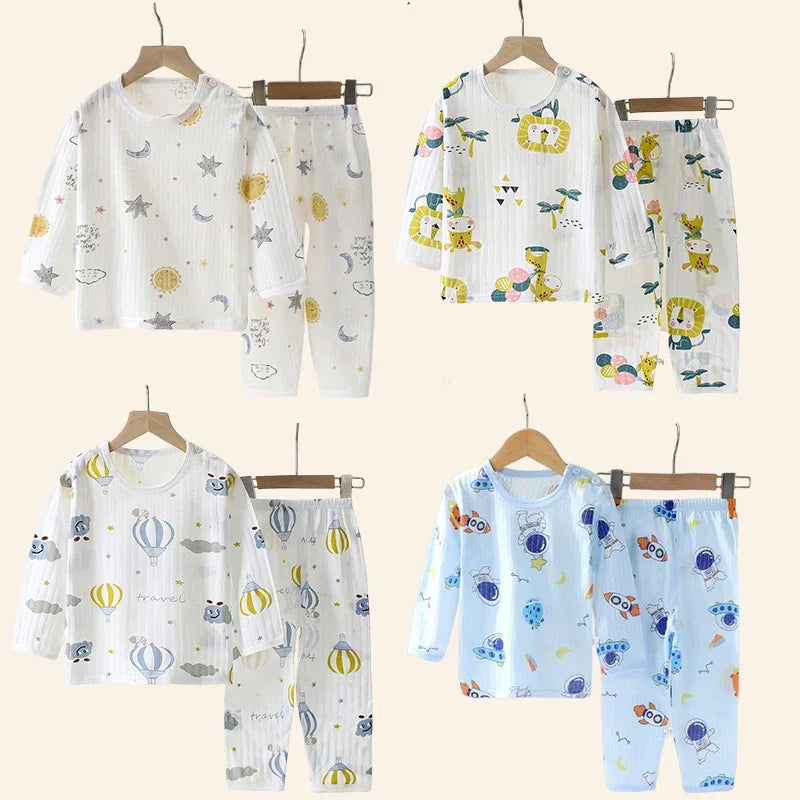 Ensemble de Pyjamas Enfant 100 % Coton – Confort et Style pour Automne et Hiver