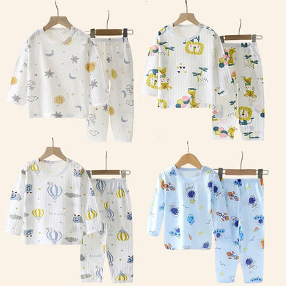 Ensemble de Pyjamas Enfant 100 % Coton – Confort et Style pour Automne et Hiver