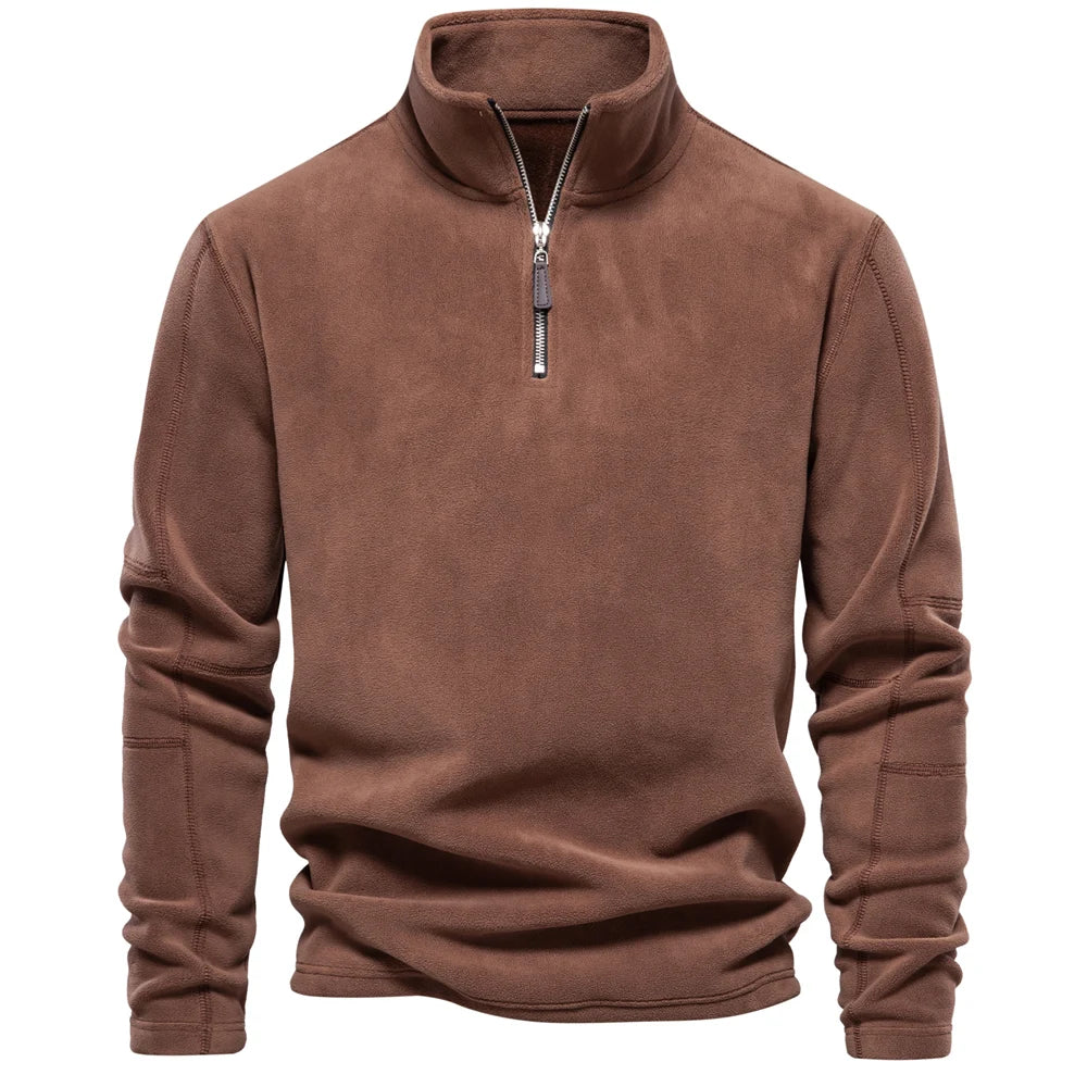 Pull polaire hiver col zippé Homme Vatanen (7 couleurs)