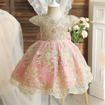 Robe Princesse Élégante pour Filles – Vintage avec Broderie