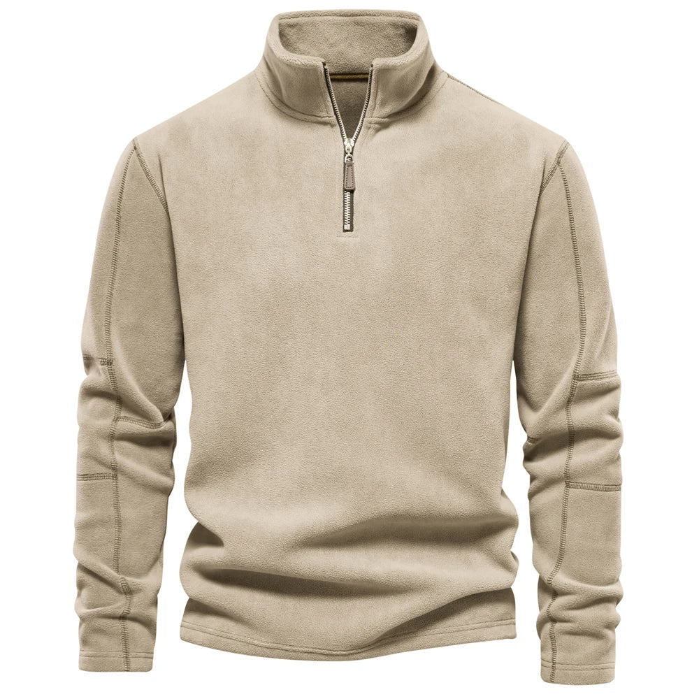 Pull polaire hiver col zippé Homme Vatanen (7 couleurs)