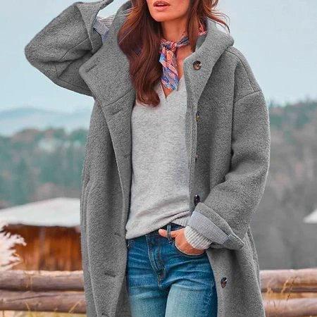 Manteau à Capuche en Laine Femme Jessica