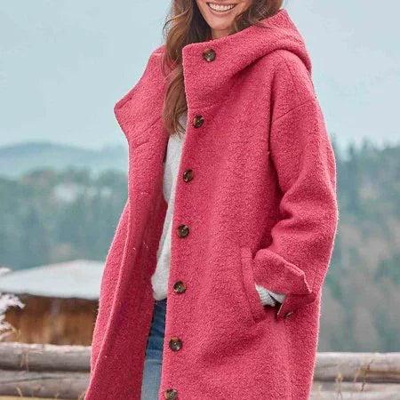 Manteau à Capuche en Laine Femme Jessica