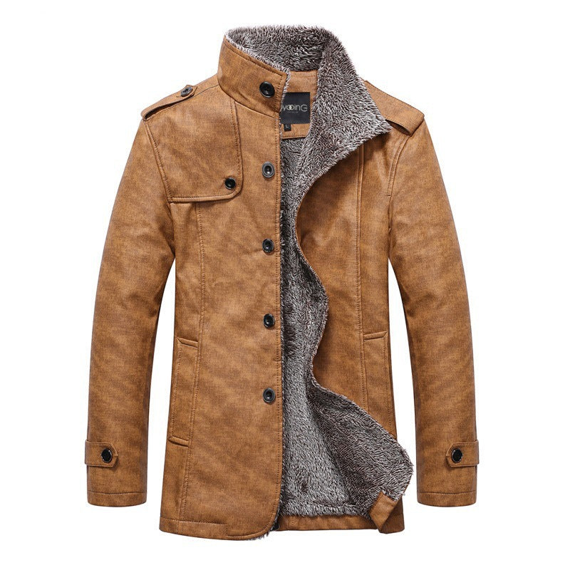 Veste en cuir avec intérieur duvet pour homme LeatherWinter™