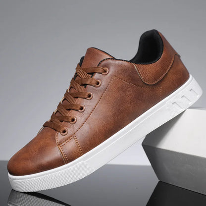 Sneakers cuir façon mocassins décontractés Homme Xavier